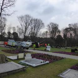 Krappe werkruimte begraafplaats